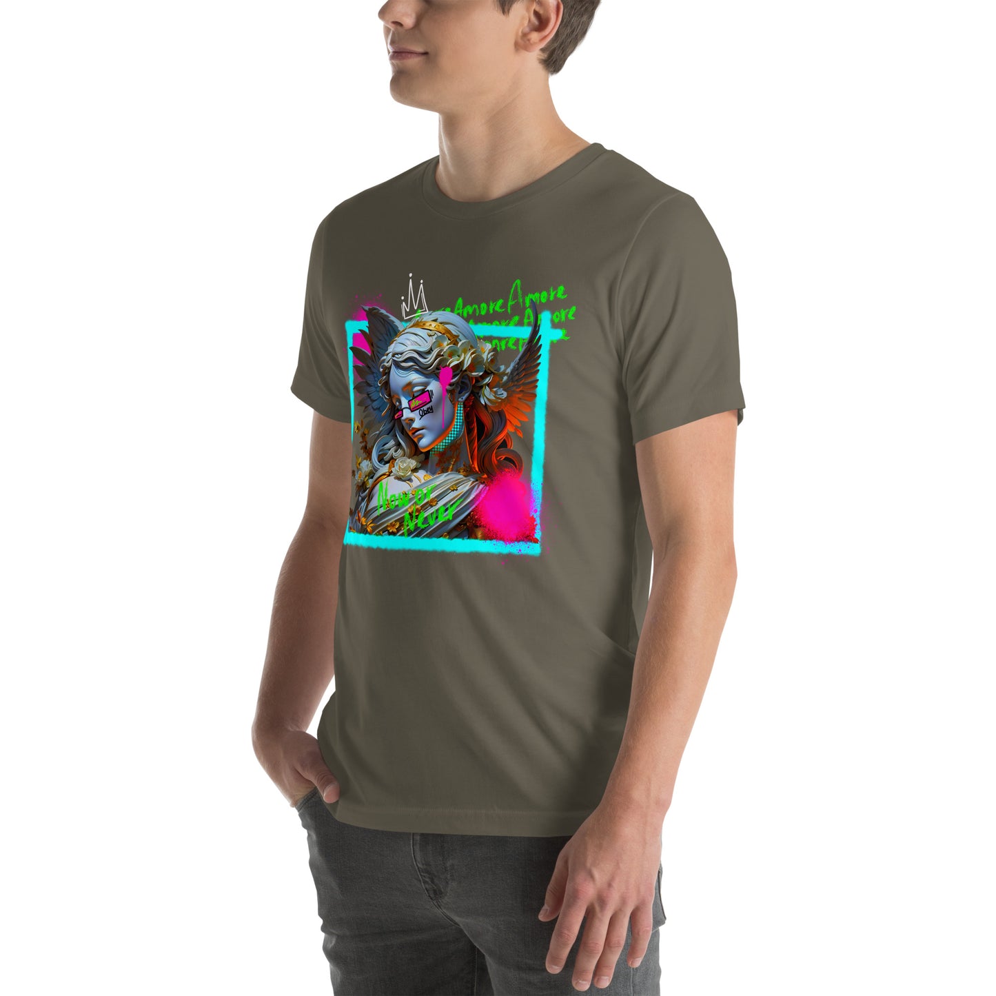 Amore Angel Unisex T-Shirt in Dark Colors