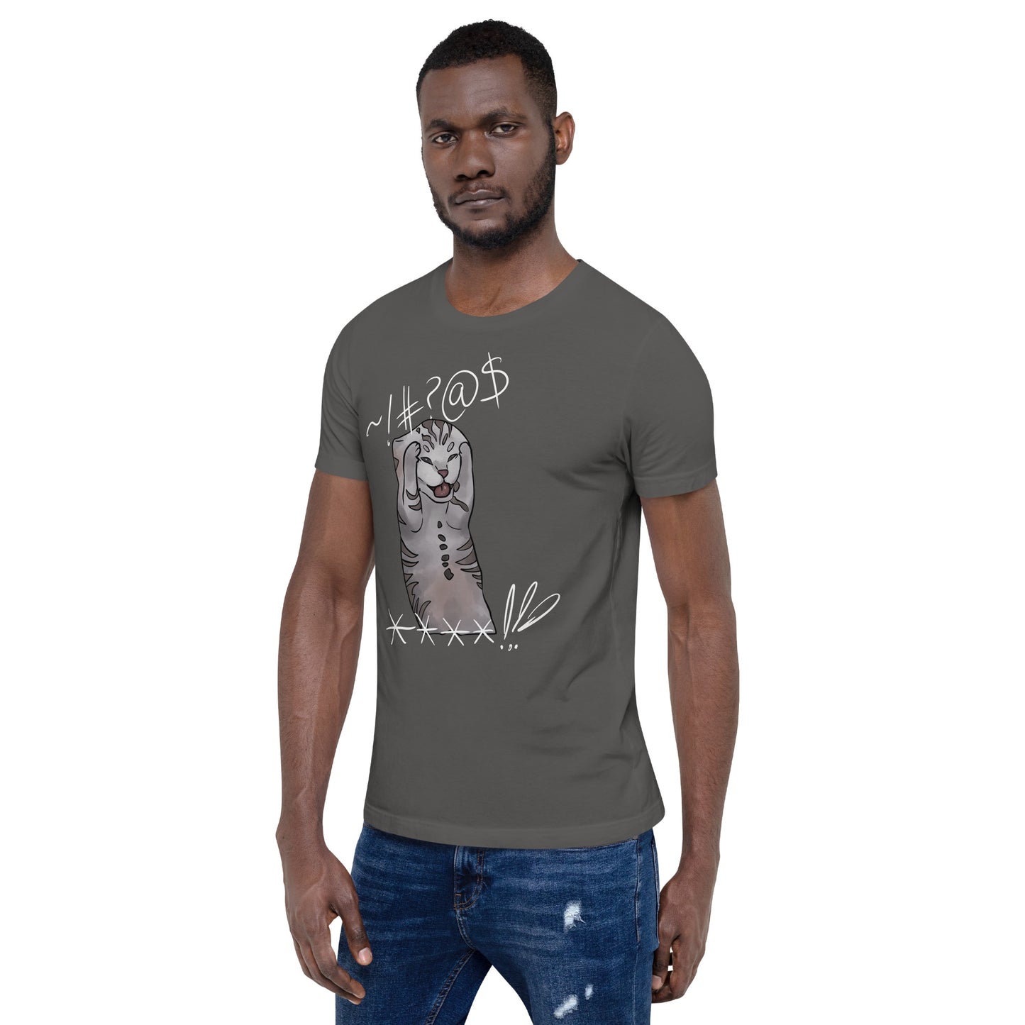 Gone Wild Cat Unisex T-Shirt in Dark Colors