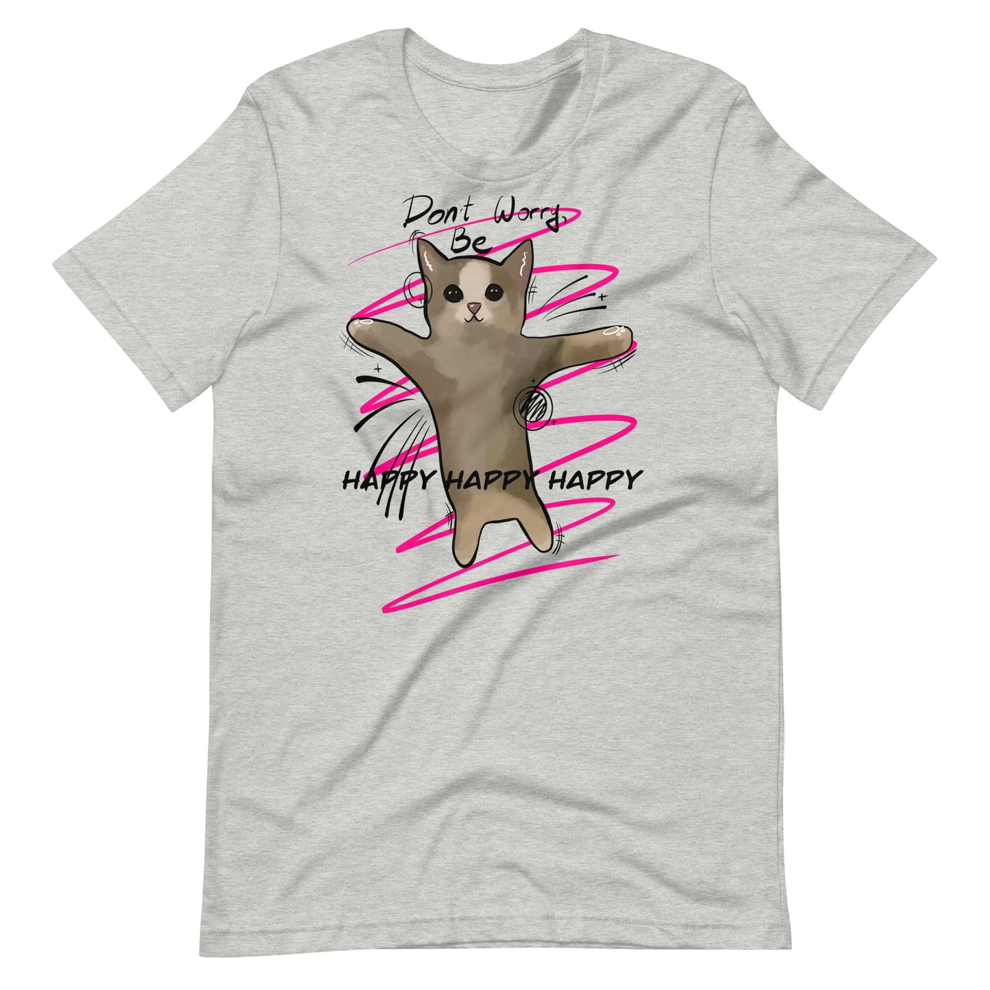 Happy Cat Unisex Bright Colors Tee