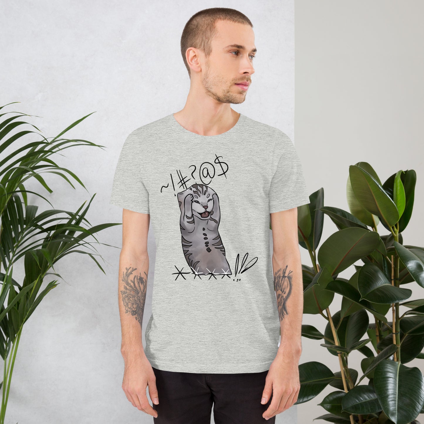 Gone Wild Cat Unisex T-Shirt in Bright Colors