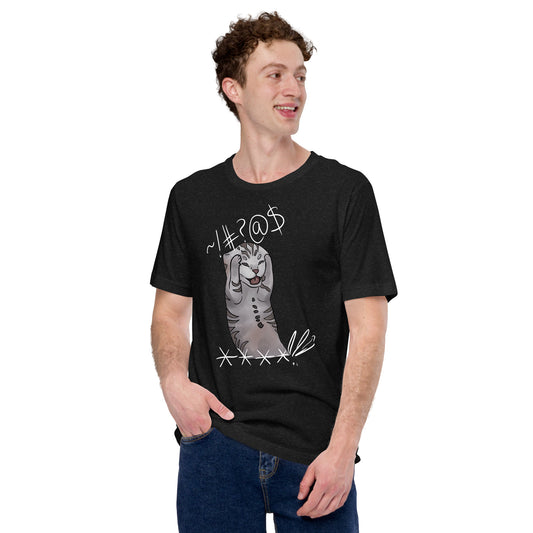 Gone Wild Cat Unisex T-Shirt in Dark Colors