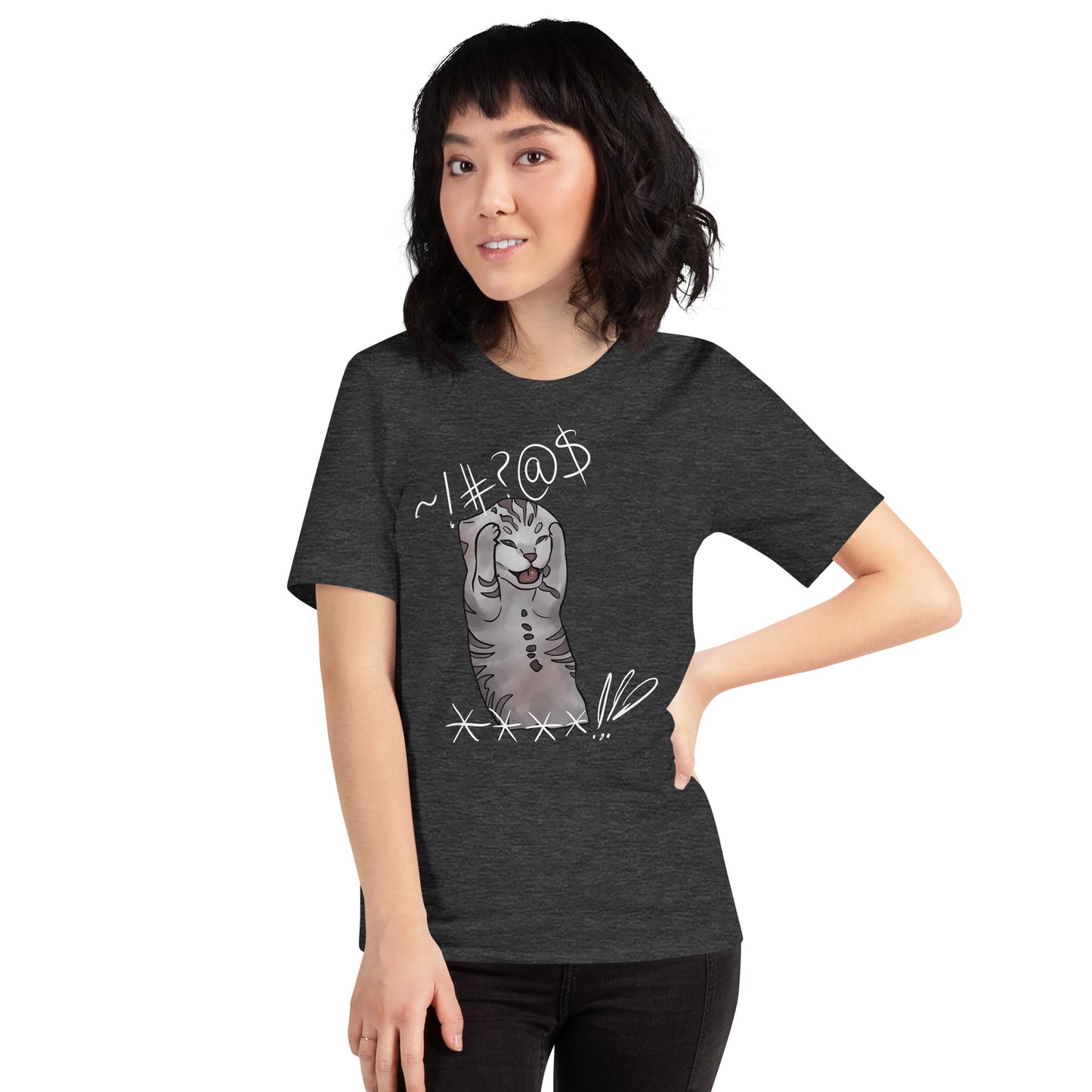 Gone Wild Cat Unisex T-Shirt in Dark Colors