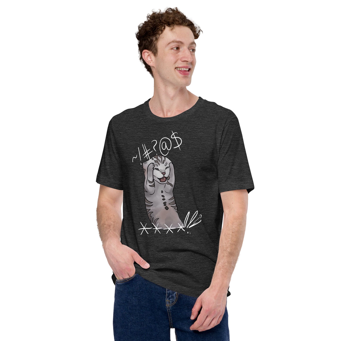 Gone Wild Cat Unisex T-Shirt in Dark Colors