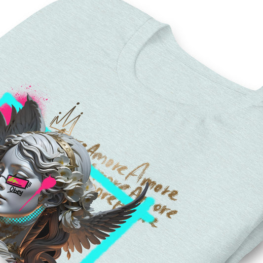 Amore Angel Unisex T-Shirt in Gold Bright Colors