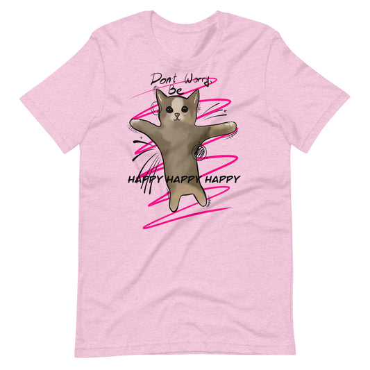 Happy Cat Unisex Bright Colors Tee