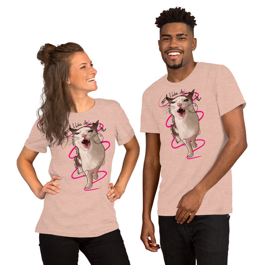 Eat, Purr, Repeat Unisex Bright Colors T-Shirt