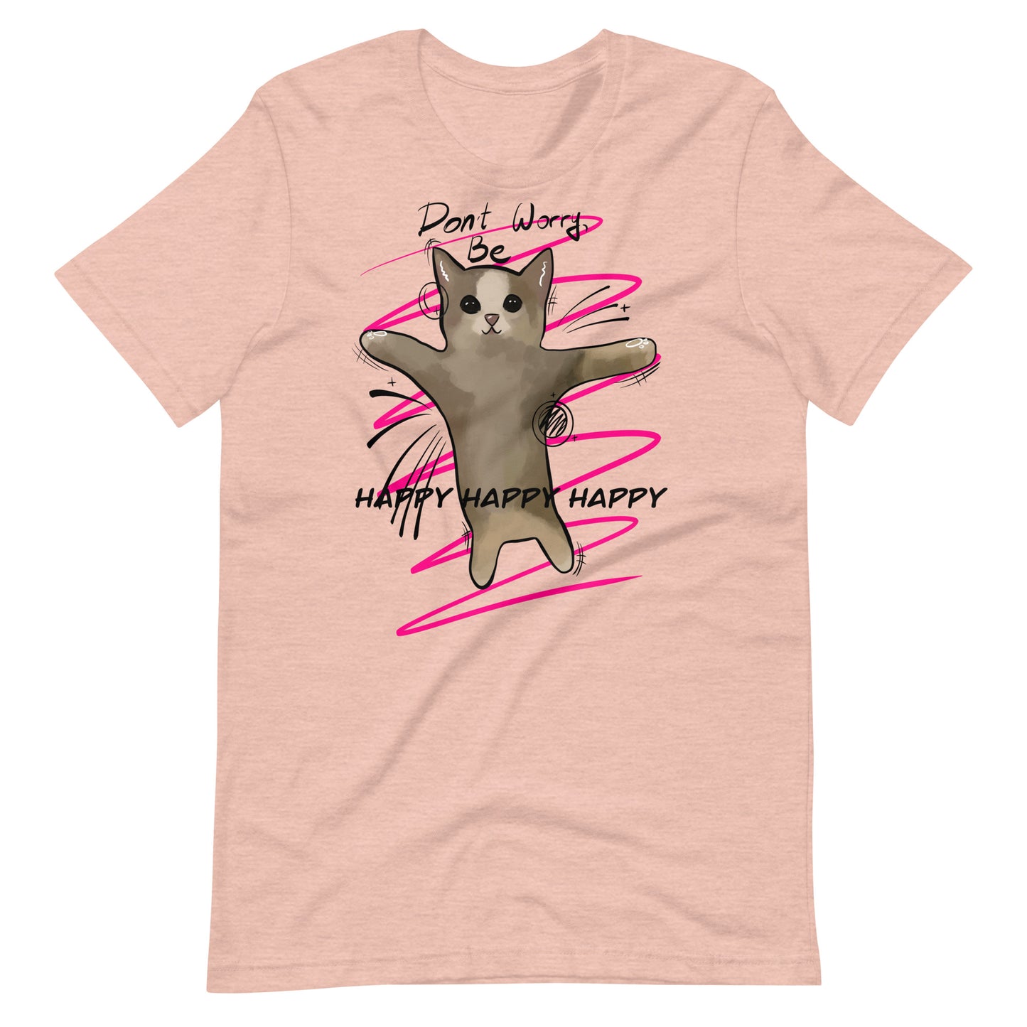 Happy Cat Unisex Bright Colors Tee