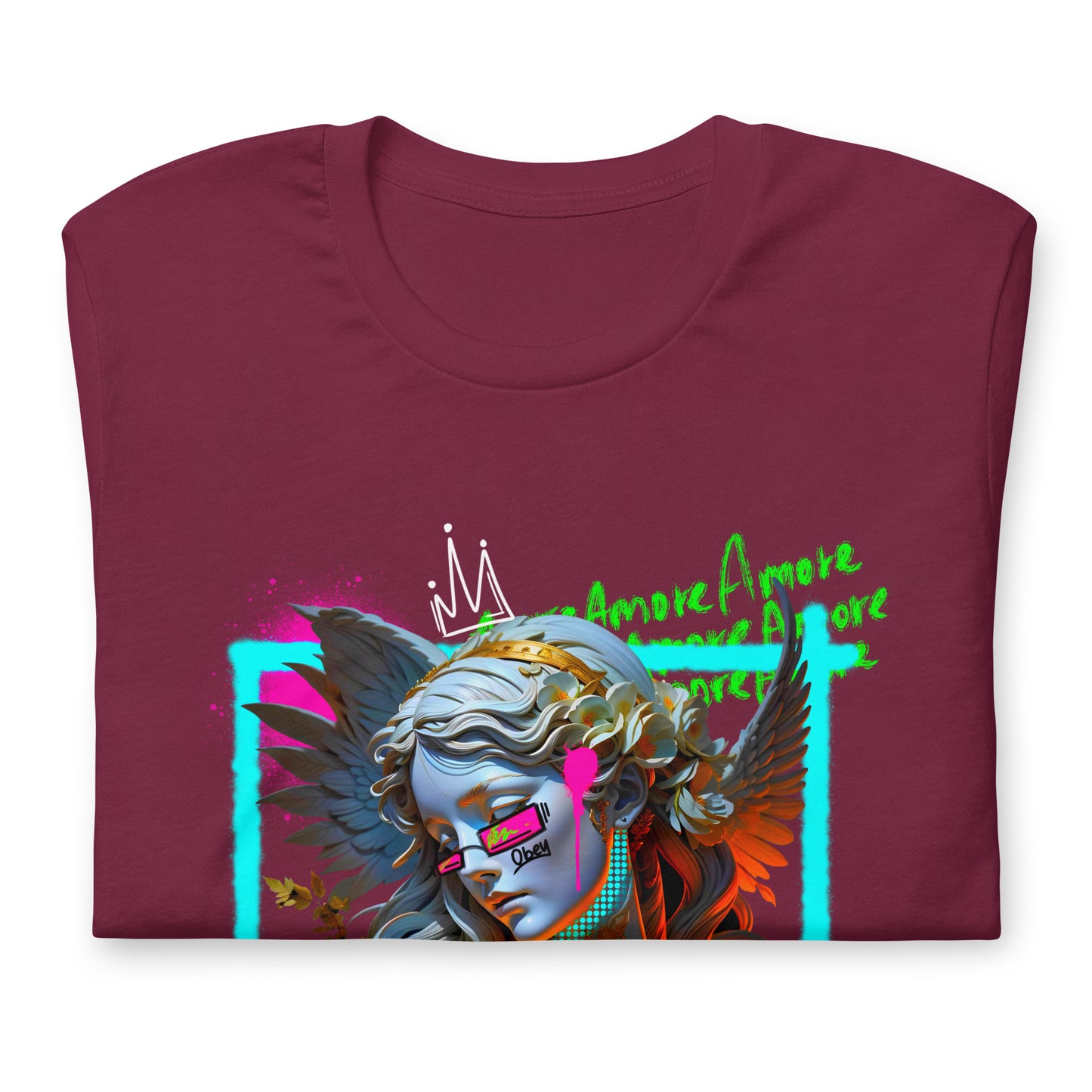 Amore Angel Unisex T-Shirt in Dark Colors