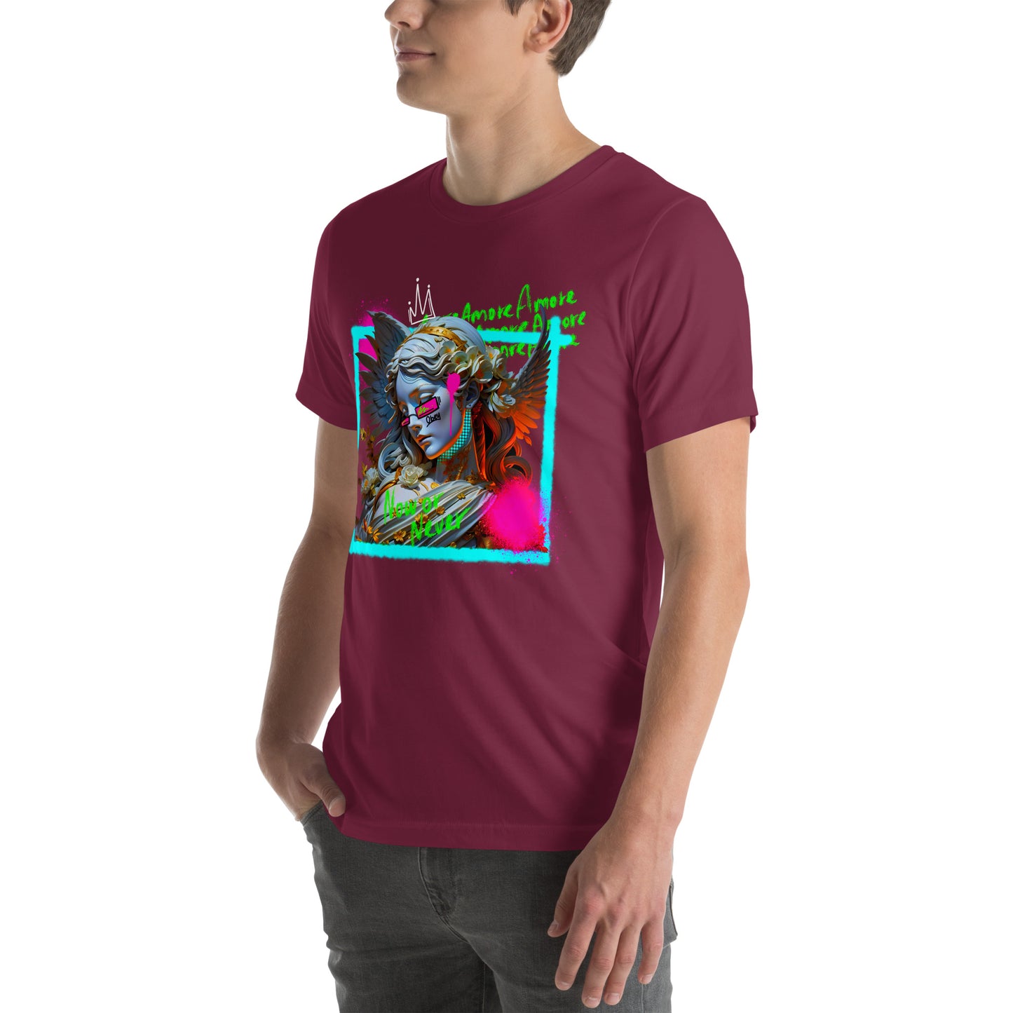 Amore Angel Unisex T-Shirt in Dark Colors