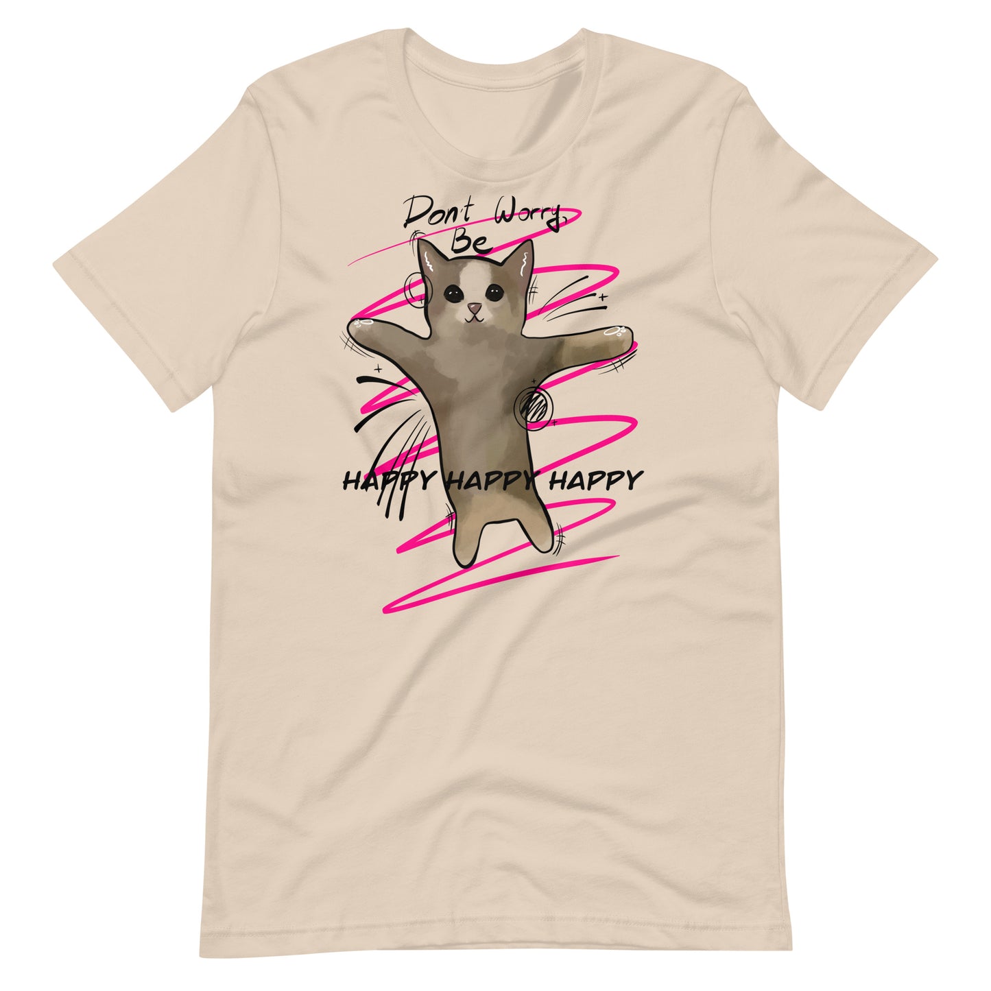 Happy Cat Unisex Bright Colors Tee