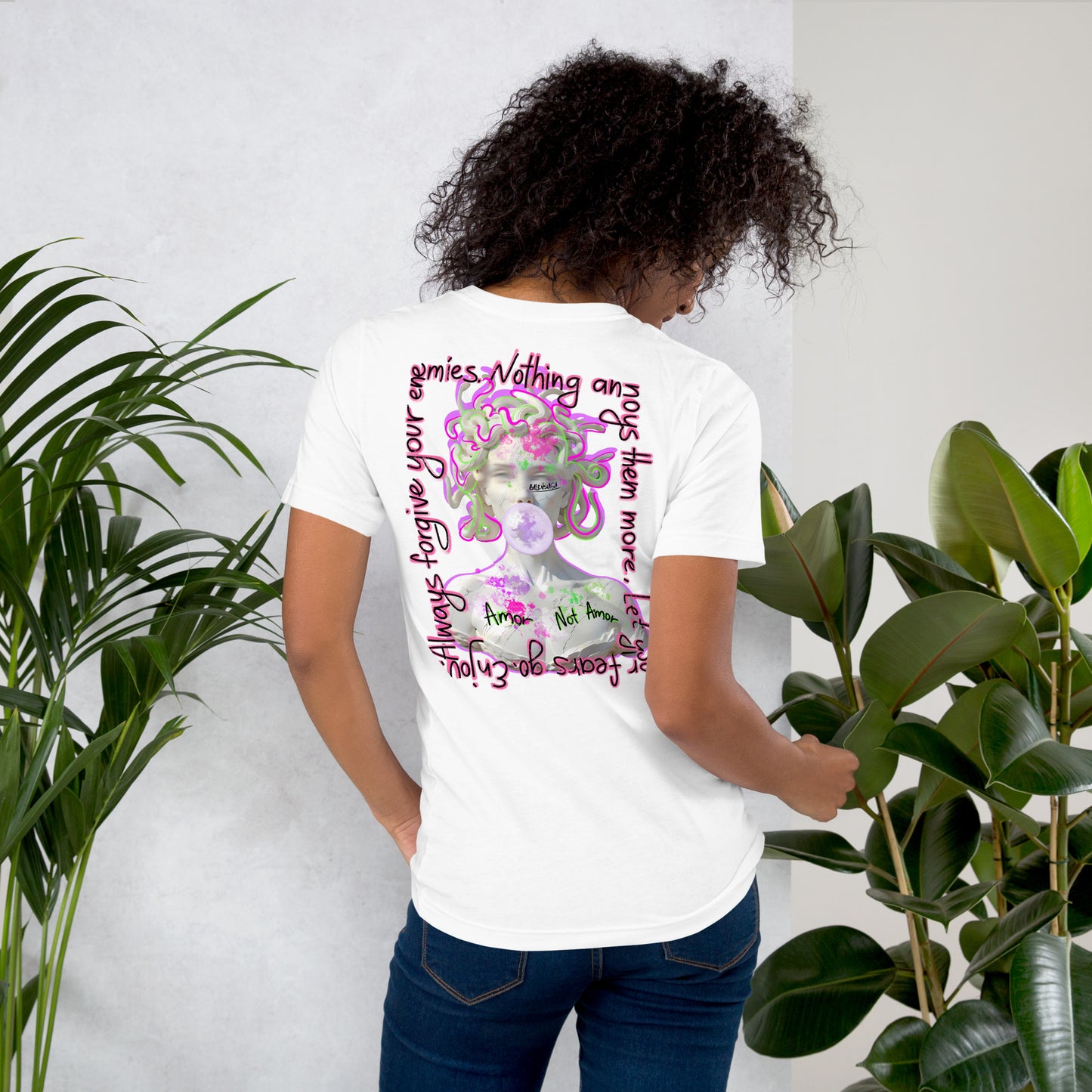 Two-Face Medusa White Unisex Tee