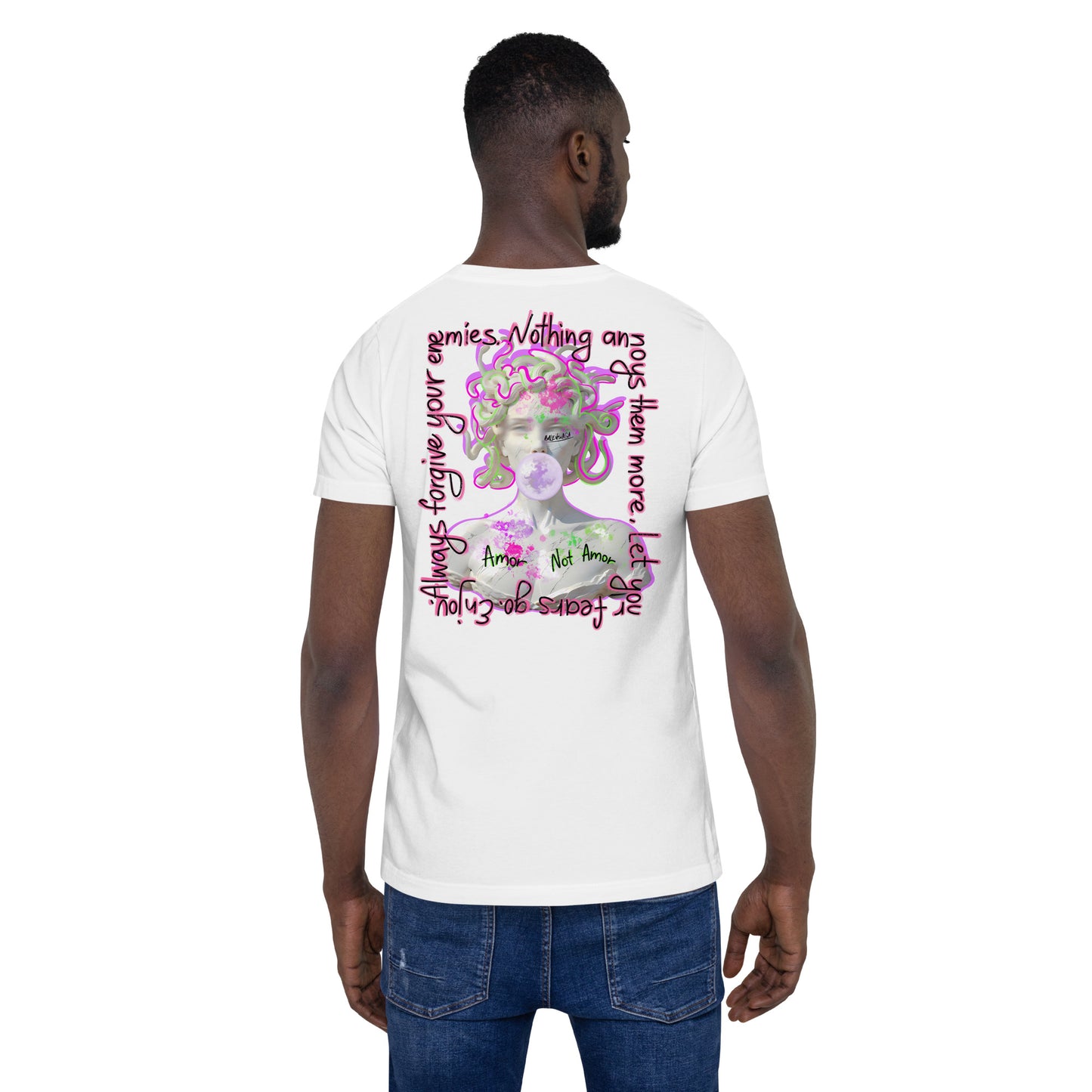 Two-Face Medusa White Unisex Tee