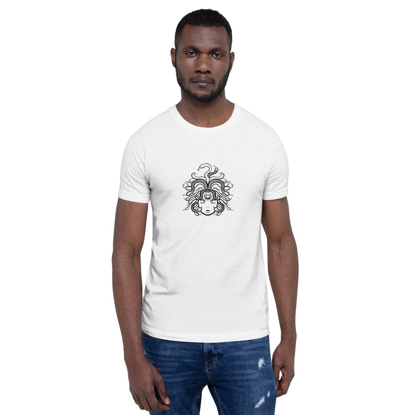 Two-Face Medusa White Unisex Tee