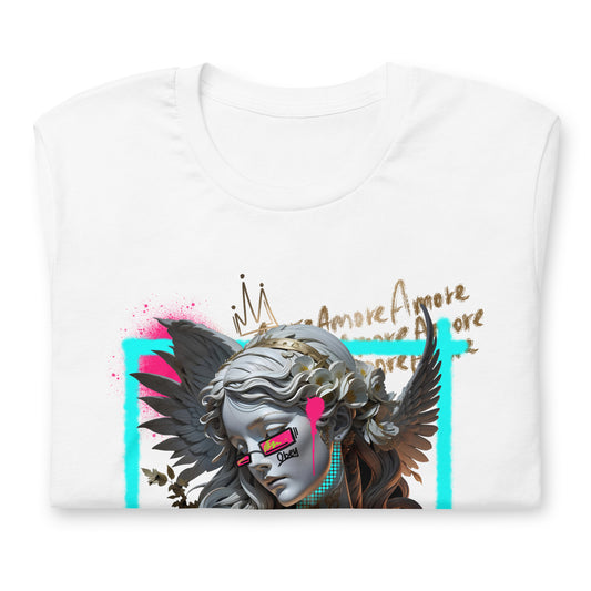 Amore Angel Unisex T-Shirt in Gold White