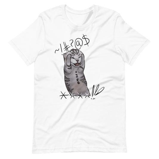 Gone Wild Cat Unisex T-Shirt in White