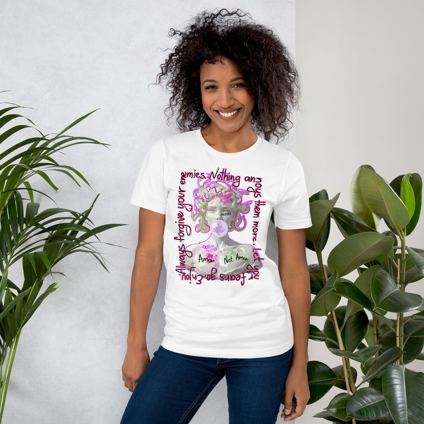 Medusa Unisex White Tee