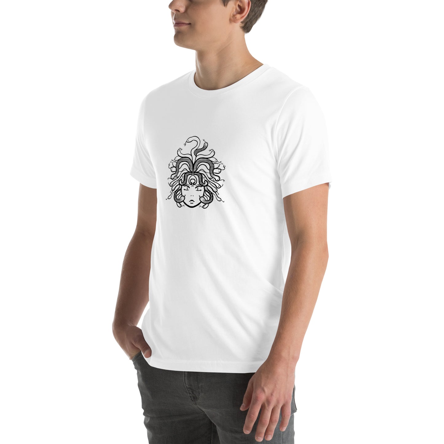 Two-Face Medusa White Unisex Tee